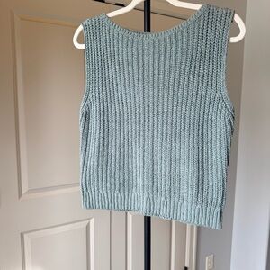 Abercrombie Sage Green Chunky Knit Sweater Tank Anthropologie Style M